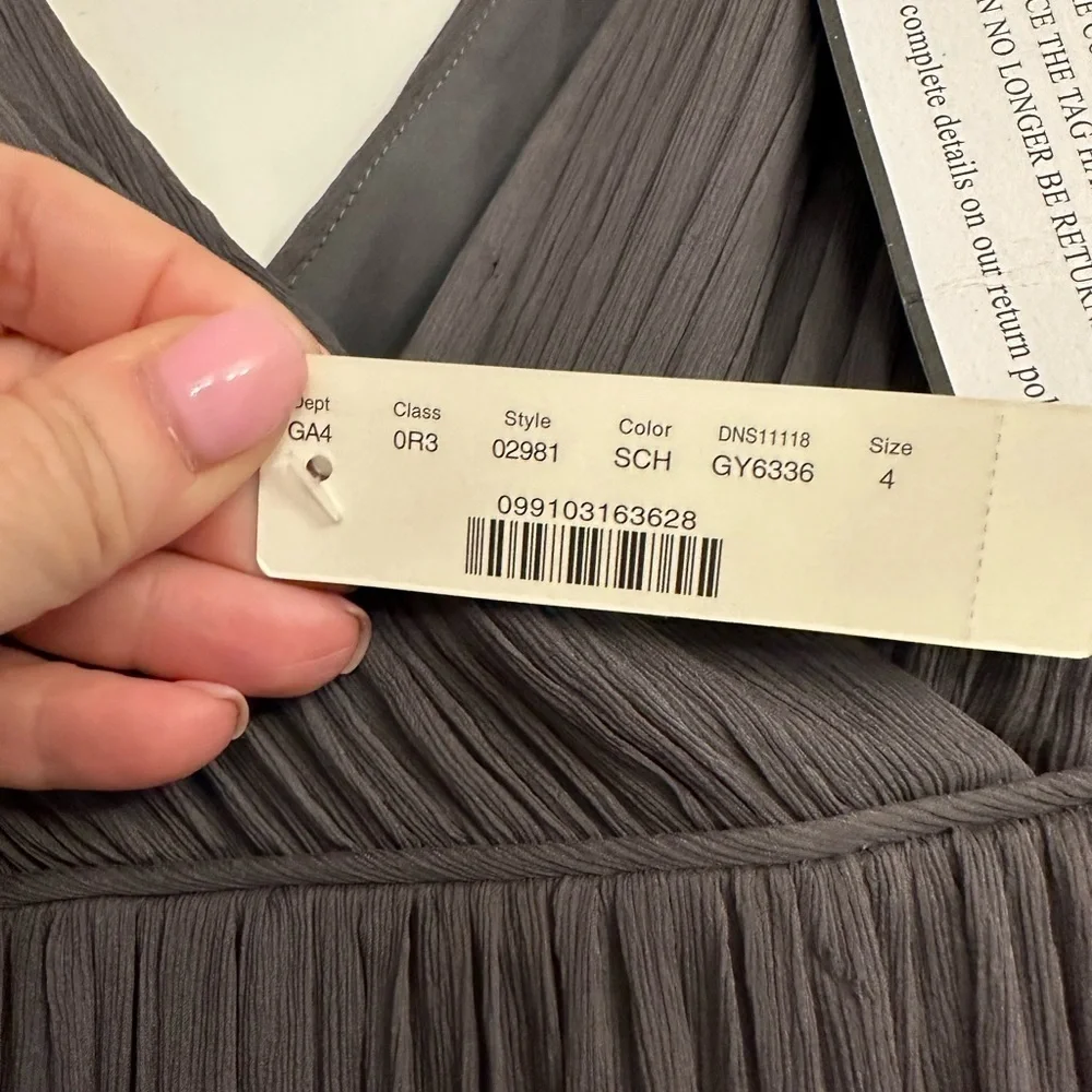 J. Crew Heidi 100%‎ Silk dress gray size 4 NWT Fairy wedding bridesmaid